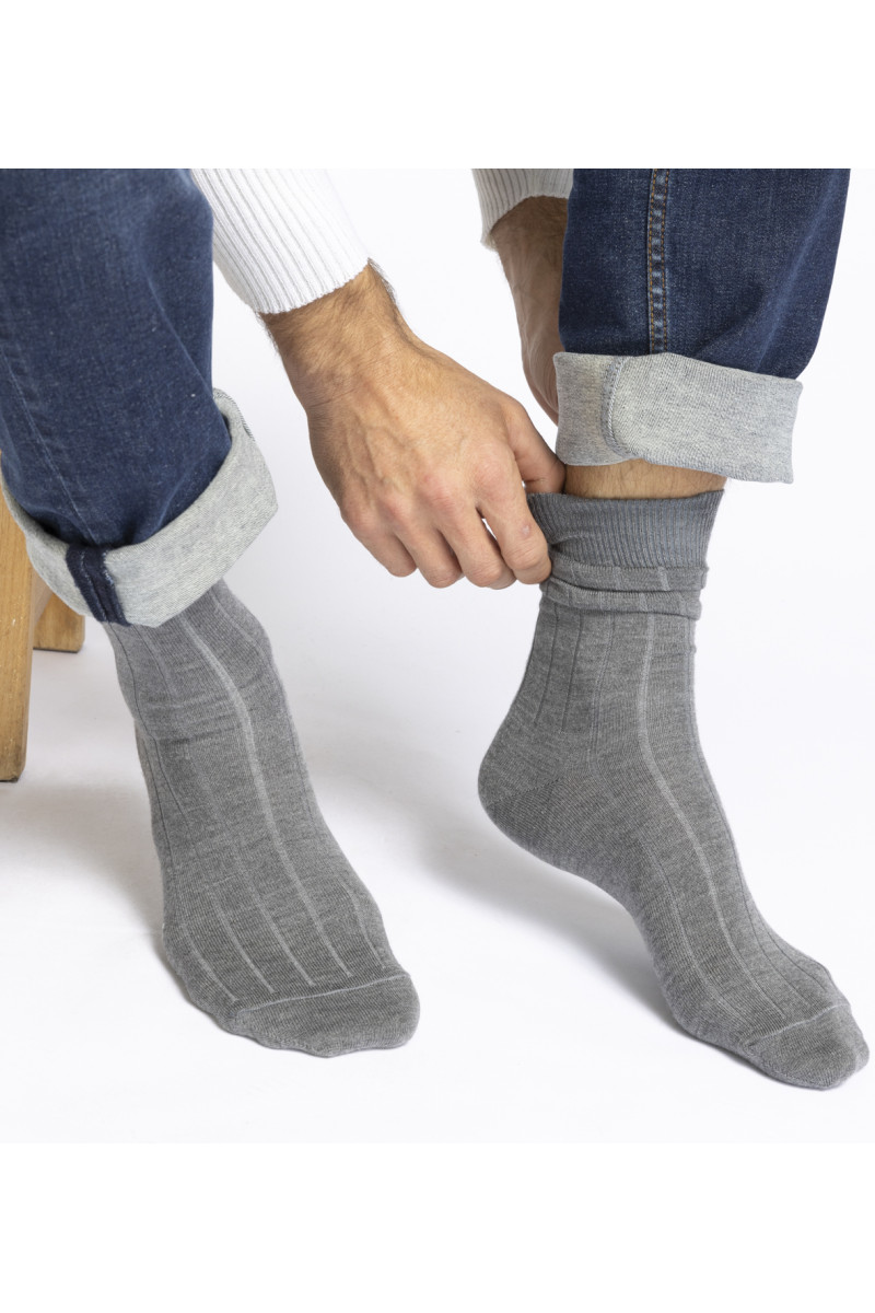 Chaussettes en laine unies · Basile Lafrançaise