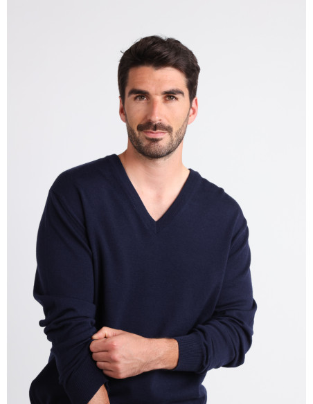 Pull col V laine mérinos · Camille Lafrançaise