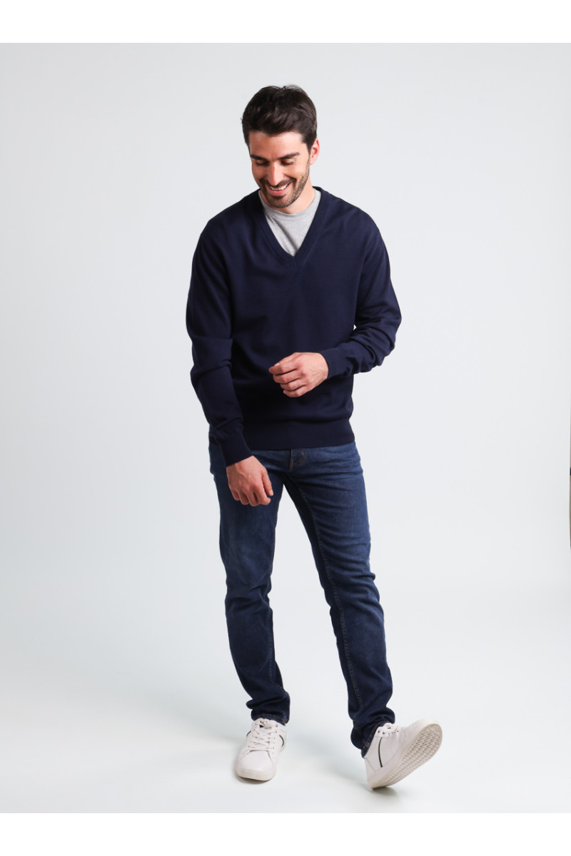 Pull col V laine mérinos · Camille Lafrançaise