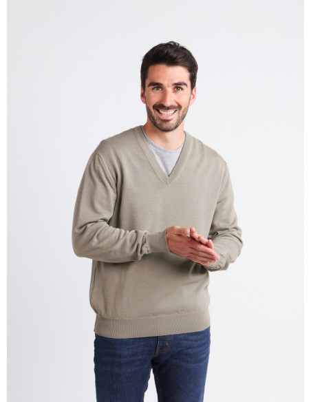 Pull col V laine mérinos · Camille Lafrançaise