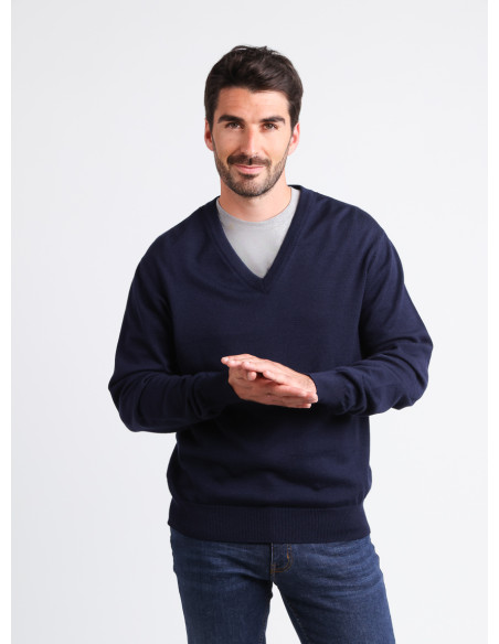 Pull col V laine mérinos · Camille Lafrançaise