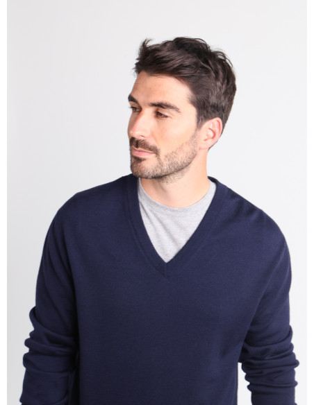 Pull col V laine mérinos · Camille Lafrançaise