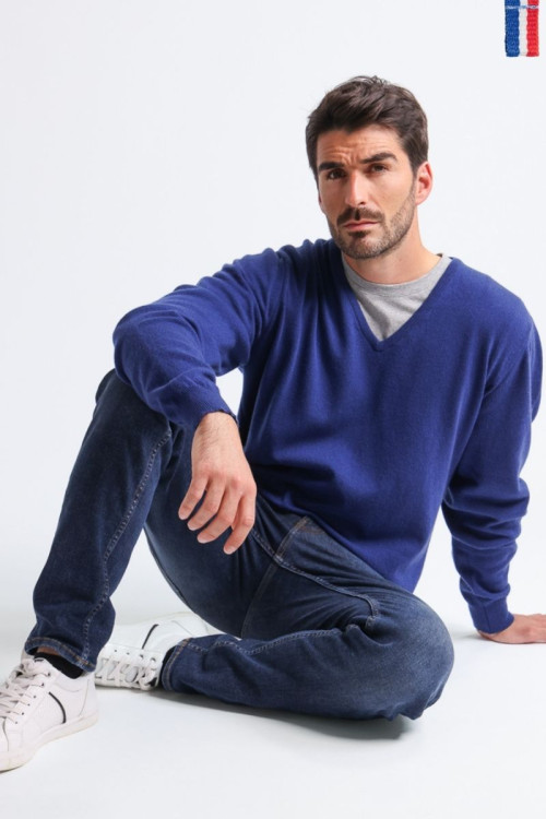 Pull V en laine - 19 Monsieur Solfin | Fabriqué en France