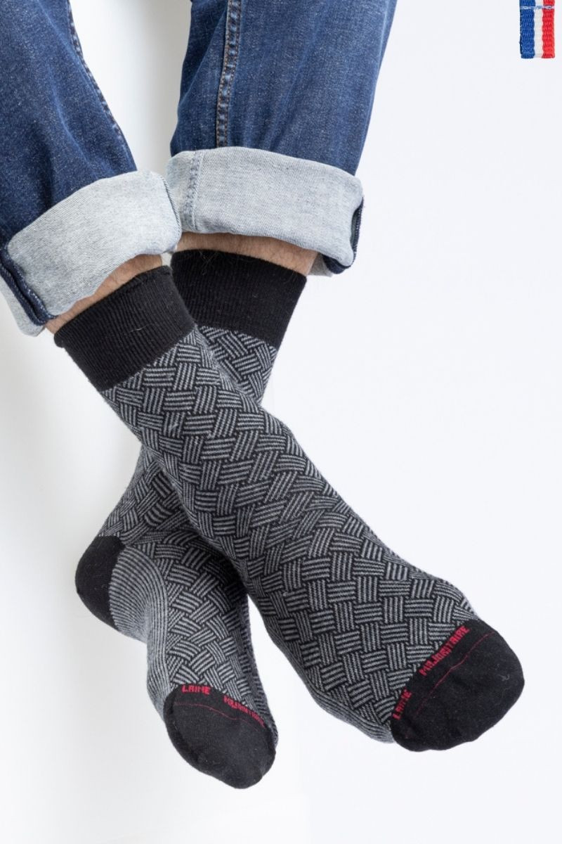 Chaussettes en laine à motifs · Achile Lafrançaise