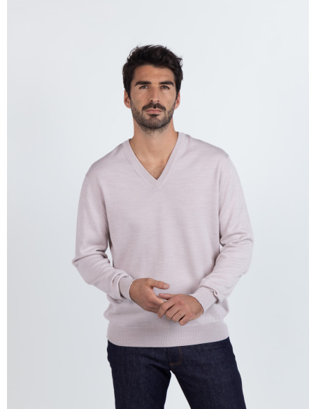 Pull col V laine mérinos · Camille Lafrançaise